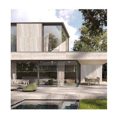 600x1200 Beige Travertine Look Μαρμάρινο κεραμικό τοίχωμα πλακάκια για το εσωτερικό του μοντέρνου μπάνιου