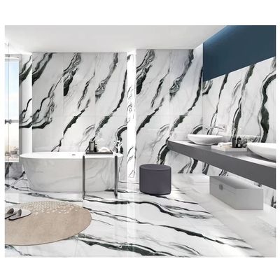 Μαύρο Δάσος Μαρμάρινο Look Κεραμικά πλακάκια 60x120 σε μαύρο και λευκό για διακόσμηση σπιτιών