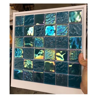 Λευκό Κρυστάλλινο Γυαλί Μοζαϊκό φύλλο Μέγεθος 306x306MM για πισίνες στο Μπαλί