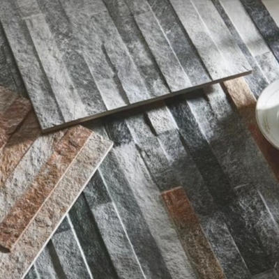Βιταρισμένα πλακάκια 600 x 600mm 3d εξωτερικό πολιτισμό Φόντο Ρουσκωτό τοίχωμα πέτρα Look πλακάκια